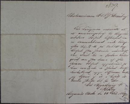 Ledningen vid Bergsund upplyser polisen om planerat arbetarmöte i Kungsträdgården 1869
