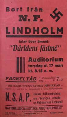 "Bort från N.F." 1938 