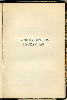Lycklig den som lyckan får / Maria Sandel