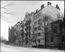 Villagatan norrut från nr 16 vintertid