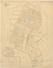 1847 års karta över Jacob församling