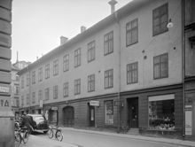 Lantbruksakademien, Mäster Samuelsgatan 47. Bild från Slöjdgatan mot söder