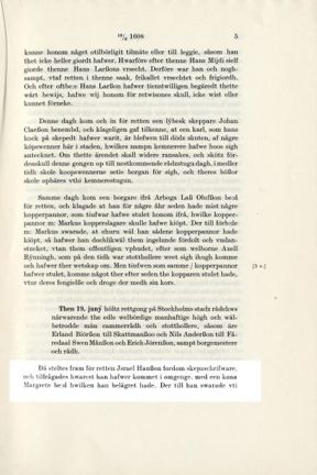 Texten från 1608 i den tryckta tänkeboken.