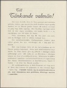 Till tänkande valmän!