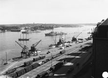 Stadsgården och Saltsjön från Katarinahissen den 26/8 1932