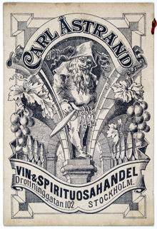 Reklamtryck. Carl Åstrand. Vin & Spirituosahandel