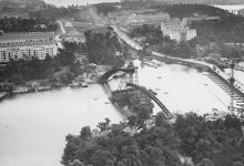 Tranebergsbron under byggnad