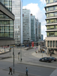 Del av Sergelstorg, kv Beridarebanan, hörnet Sveavägen-Hamngatan
