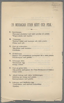 Vegetariska rätter på 1800-talet