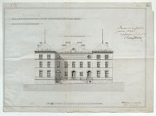 Administrationshuset vid Kronprinsessan Lovisas Vårdanstalt för sjuka barn - ritning 1897
