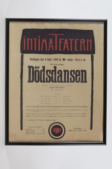 Teateraffisch. Dödsdansen av August Strindberg
