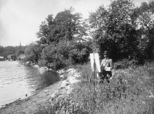 Prins Eugen målar vid Ryssviken ca 1910