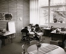 Alviksskolan: specialbyggt klassrum för hörselklasser, 1989