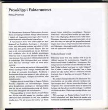 Pressklipp i Faktarummet / Britta Petersson