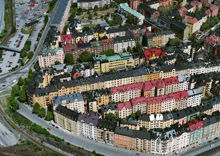 Flygfoto över Birkastan
