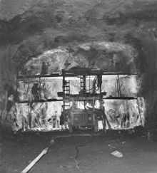 Tunnelarbete under jord i Klara för nya tunnelbanan.