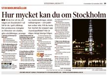 Hur mycket kan du om Stockholm?