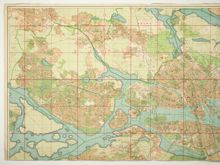 1944 års karta "Stockholms stad med förstäder", utsnitt a
