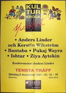 Inbjudan till musikfest i Tensta 1991