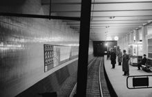 Station Södra Bantorget. Perrong sedd från söder