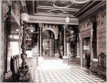 Interiör av Hotel Rydbergs entré, Gustaf Adolfs Torg 24