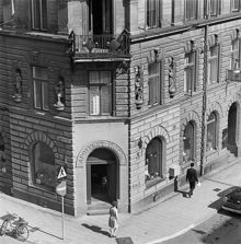 Rådmansgatan 75, Upplandsgatan 18, parti av gatufasad
