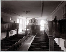 Danviks hospital, kyrkan, interiör mot orgeln