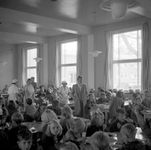 Skolbespisningen i Gubbängens folkskola.