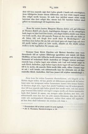 Texten från 1616 i den tryckta tänkeboken.