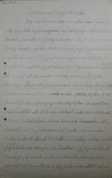 Manillaskolan - ett barn berättar om sitt besök hemma - 1926