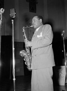 Coleman Hawkins spelar saxofon på Konserthuset