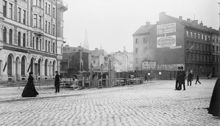 Stureplans nordvästra del, med pågående rivningar vid Lutternsgatan
