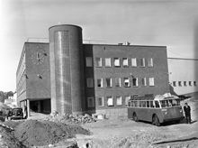 Garagevägen 18. Stockholms Spårvägars Hammarbyverkstad (Hammarbyhallen)