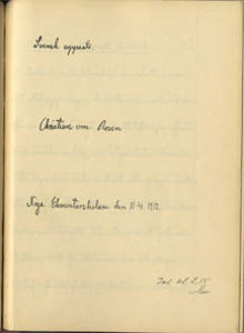 Elevuppsats av Christian von Rosen"Betydelsen av ett sunt idrottsliv" - Nya Elementarskolan VT 1912 