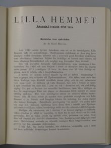 1919 - ett tufft år för Lilla Hemmets barn