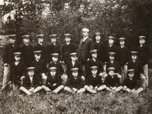 Pojkarna i avdelning 1. Frimurarbarnhuset i Kristineberg, 1908