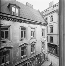 Västerlånggatan 70 - Funckens Gränd 2. Gatufasad