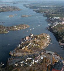 Flygfoto över Kvarnholmen