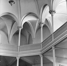 Blasieholmskyrkan. Interiör. Kyrkan revs 1964