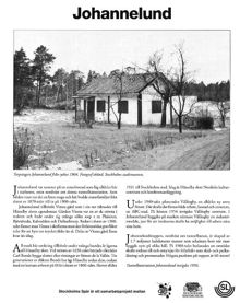Johannelund - kort beskrivning av områdets historia