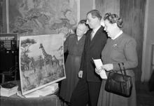 Folkskollärarinneförbundets ordförande Hanna Wanngård mfl