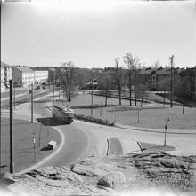 Buss på Sofielundsplan 1950