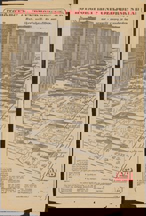 En illustrerad artikel med en genomskäring av Hötorgs-city över och under marknivån