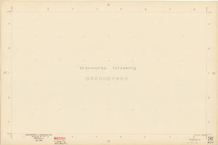 Bladet är ritat i tusch på papper som numera är gulnat