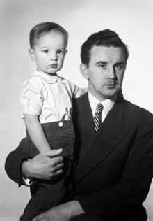 Porträtt av far och son Burman