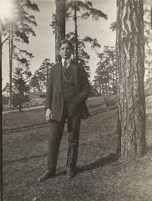 Mulle Österkvist i backen, 1914. IF Olympia