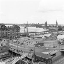 Utsikt över Södermalmstorg/Slussen mot nordväst