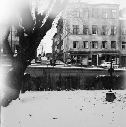 Hornsgatan fotograferad från Maria kyrkogård.