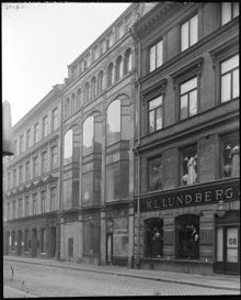 Drottninggatan norrut från nr 56 vid K.L. Lundbergs affär