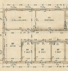 Beckomberga sjukhus, paviljong 10B för rumspatienter, 1 trappa